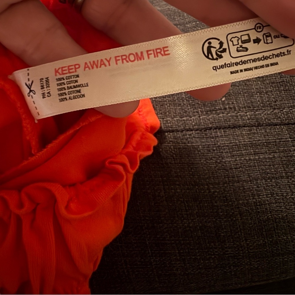 Free People Free-est Cherry Tomato Red Women's Midi Skirt Cotton Size Small - Picture 11 of 12